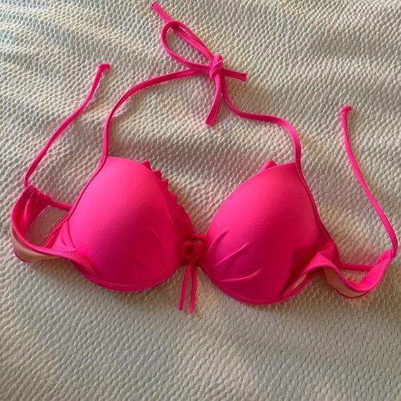 New Victoria’s Secret String Bikini Top Pink 34C - Picture 2 of 3